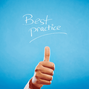 Best practices for historical Form 5500 data analysis with thumbs up approval against blue background.
